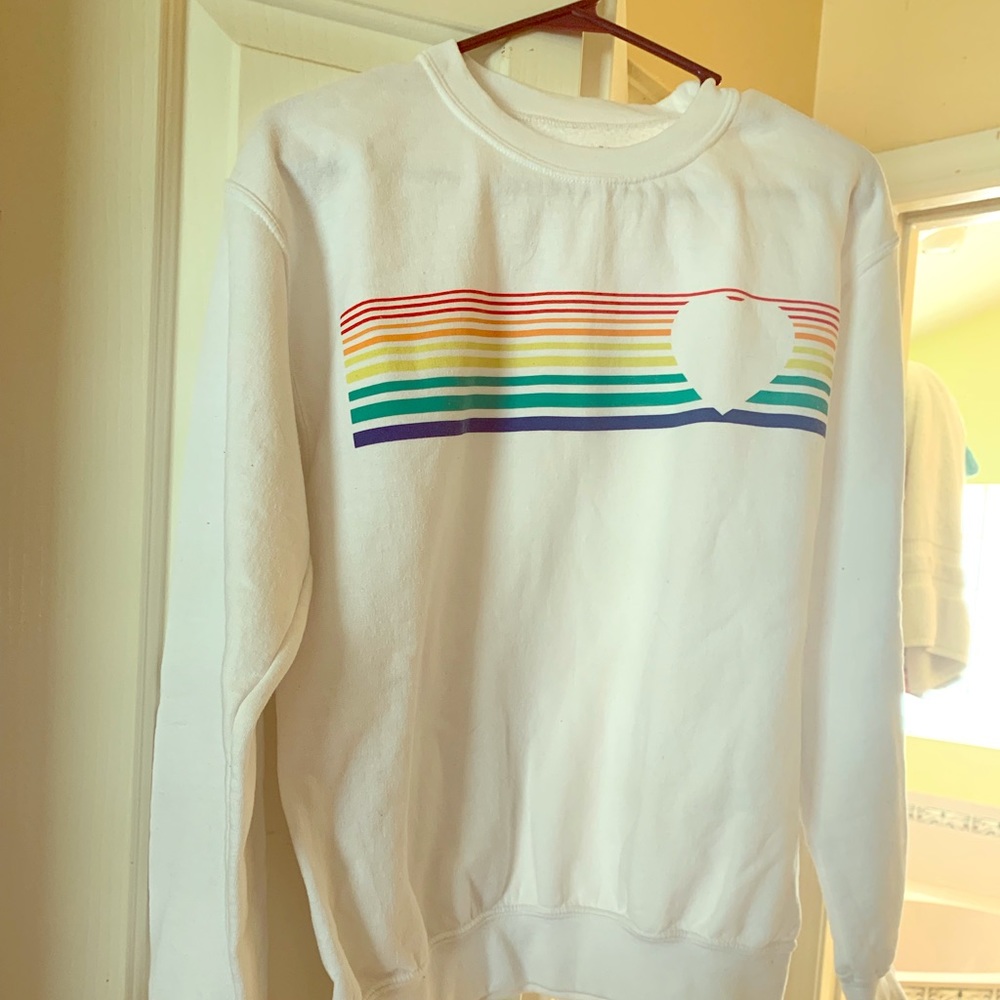 Like new love tribe small rainbow sweater